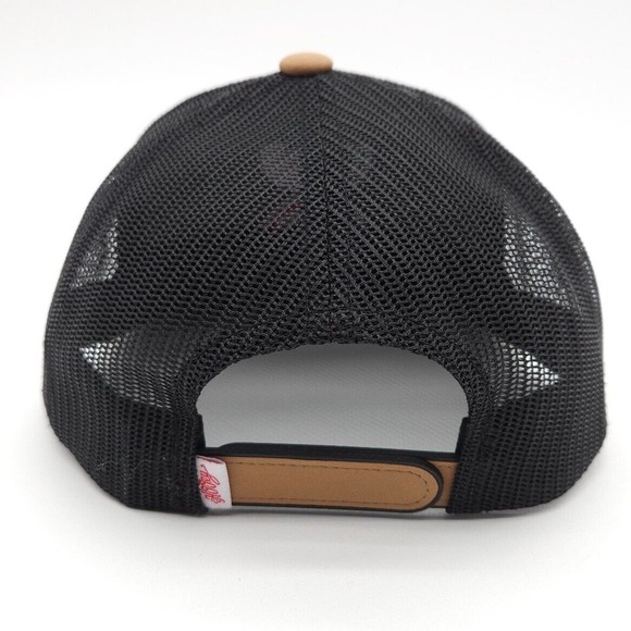 Hooey Snapback Mesh Trucker Hat Boquillas Tan Black Mexican Mexico Flag Logo Cap - Picture 5 of 8